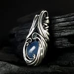 Aquamarine Tourmaline & Silver Pendant