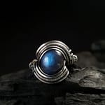 Blue Labradorite & Silver Ring