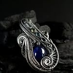 Sapphire Tourmaline & Silver pendant