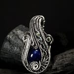 Sapphire Tourmaline & Silver pendant