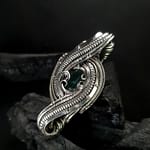 Green Tourmaline & Silver Pendant