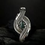 Green Tourmaline & Silver Pendant
