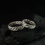 Six Braids - Silver Ring Band