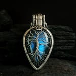 Tree of Life - Blue Labradorite & Silver wire pendant