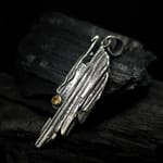 Basanos - Silver & Tourmaline Organic Pendant