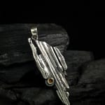Basanos - Silver & Tourmaline Organic Pendant