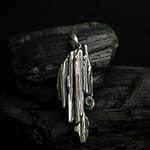 Basanos - Silver & Tourmaline Organic Pendant