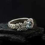 Blue Topaz & Silver Ring