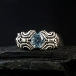 Blue Topaz & Silver Ring