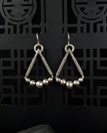 Delta - Silver Earrings