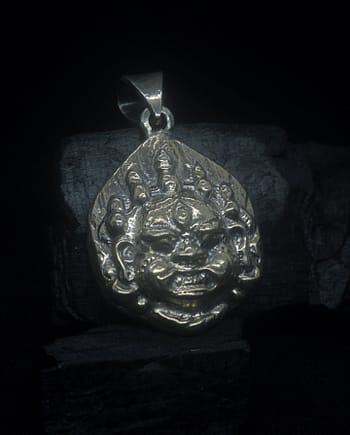 Mahakala Silver Pendant