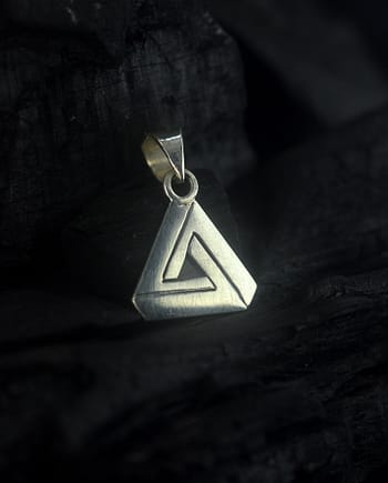 Penrose Triangle Silver Pendant