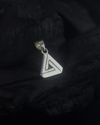 Penrose Triangle Silver Pendant