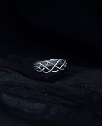 Celtic Silver Wire Ring Size 8 1/2