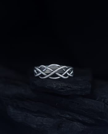 D:Unalome Silver DesignSilver JewelryCeltic Silver Wire Ring Size 7 1-2