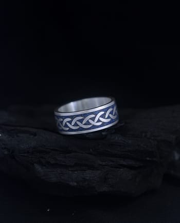 Celtic Lapis Lazuli Silver Ring