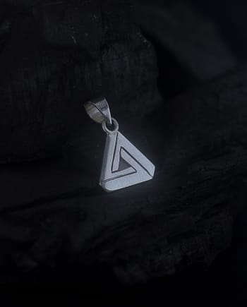 Penrose Triangle Silver Pendant