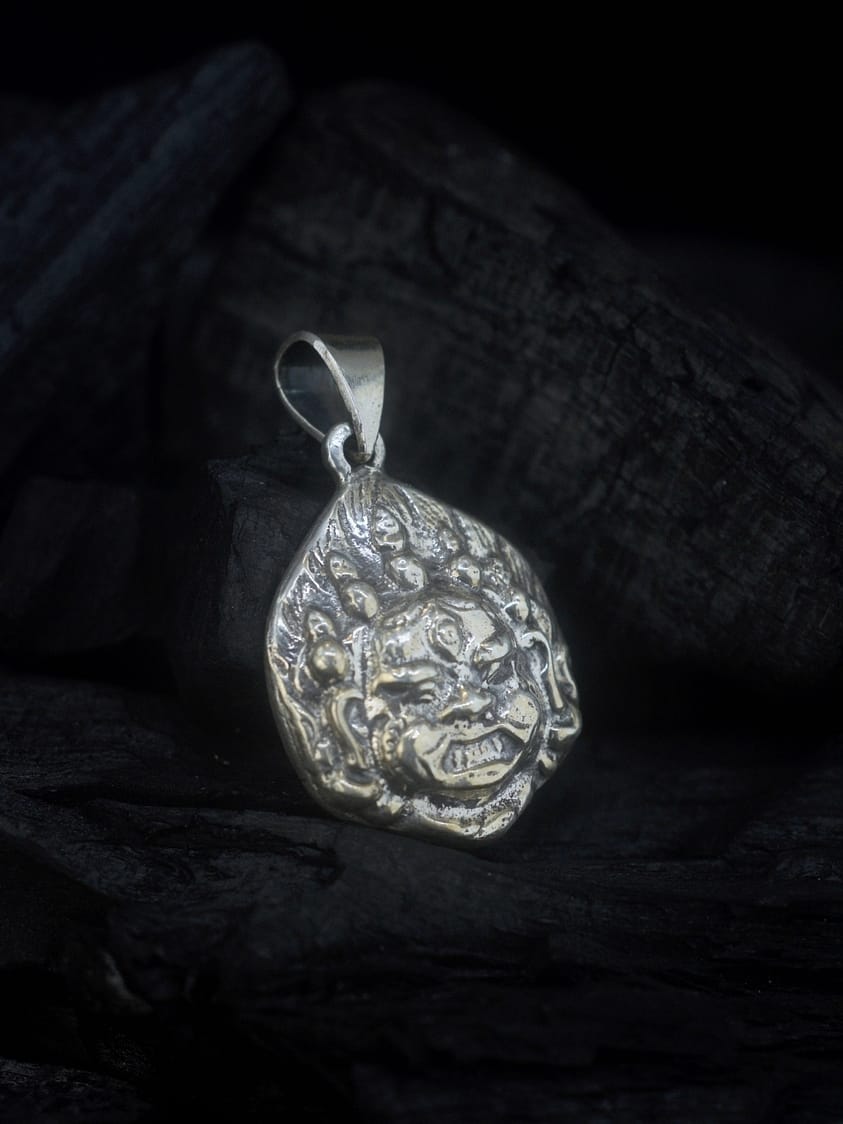 Mahakala Silver Pendant