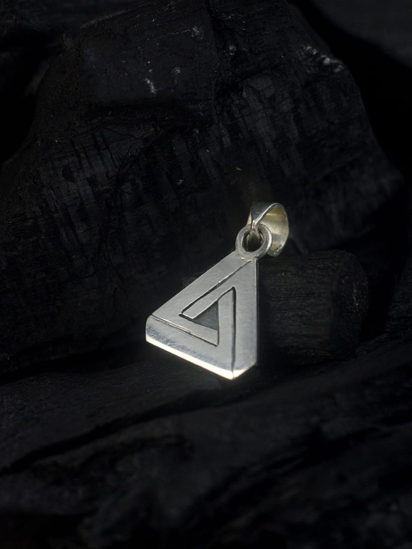 Penrose Triangle Silver Pendant
