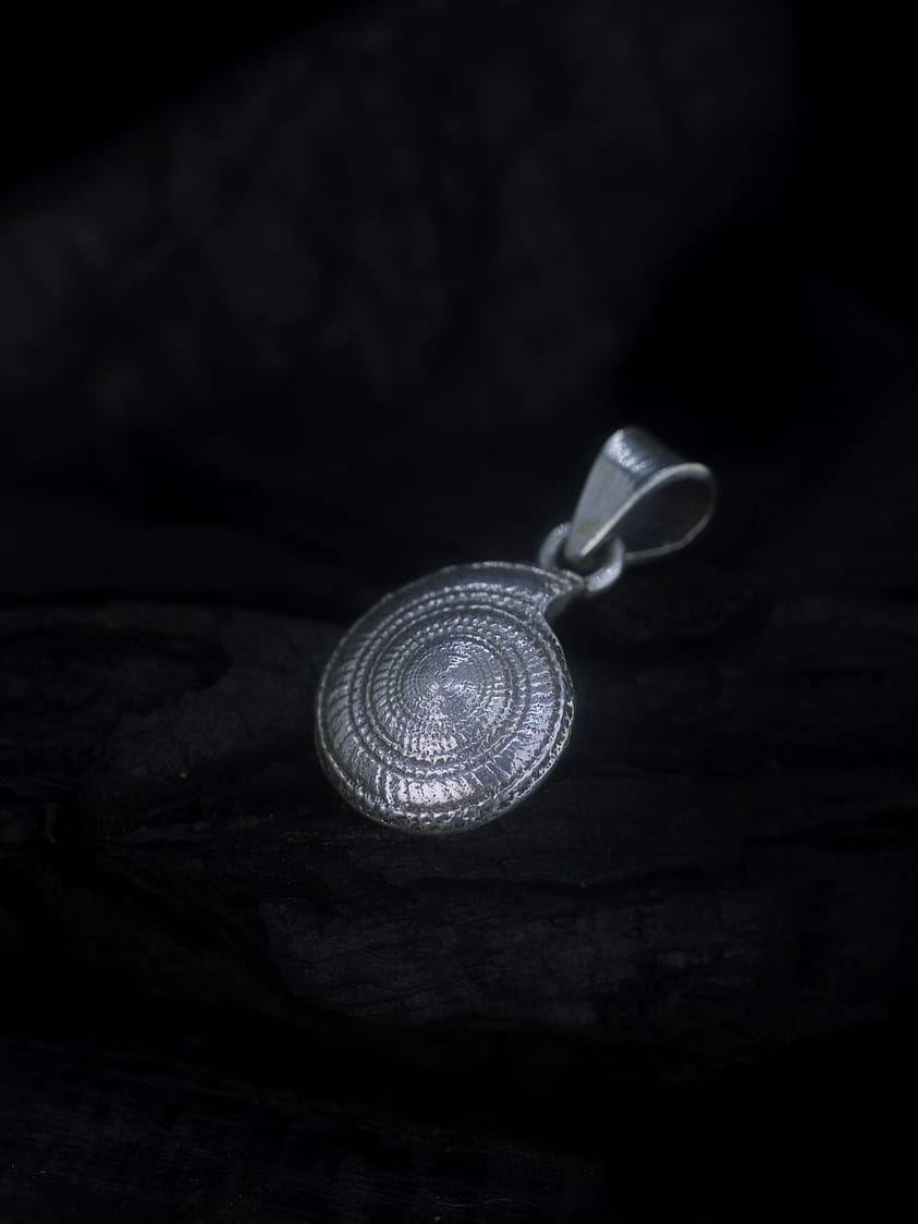 Sundial - Seashell Silver Pendant