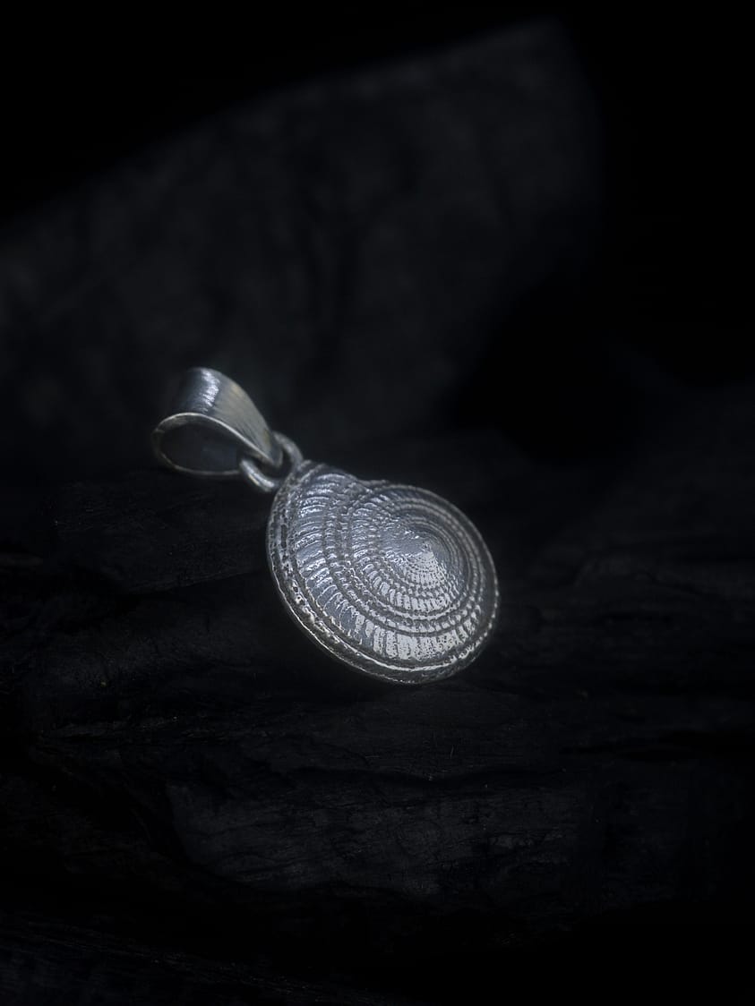 Sundial - Seashell Silver Pendant