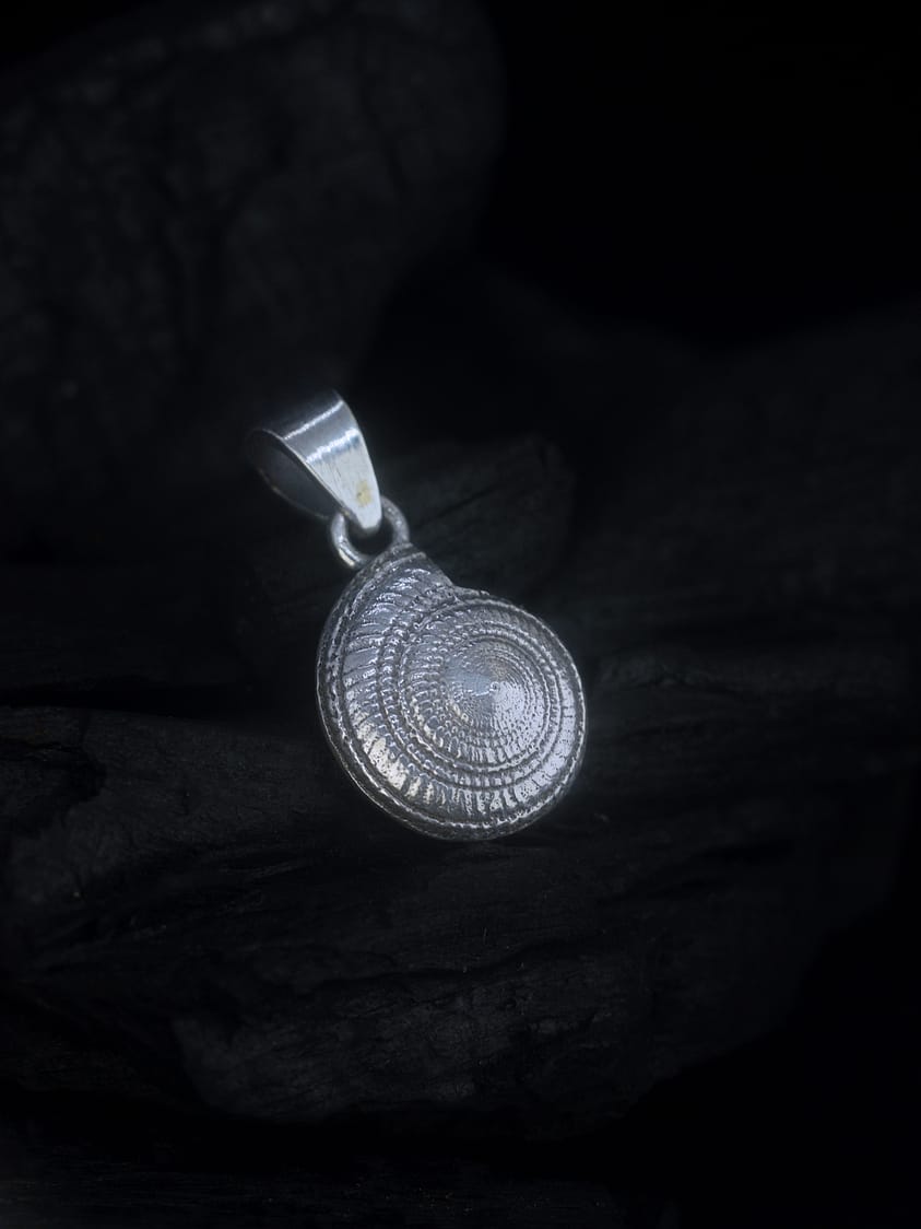 Sundial - Seashell Silver Pendant