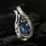 Aquamarine Tourmaline & Silver Pendant