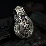 Om - Amethyst & Silver pendant