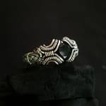 Black Spinel & Silver Ring