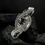 Green Tourmaline & Silver Pendant