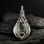Lotus - Labradorite & Silver Pendant