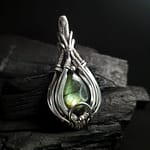 Lotus - Labradorite & Silver Pendant