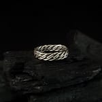 Six Braids - Silver Ring Band
