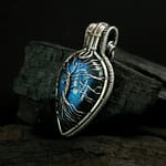Tree of Life - Blue Labradorite & Silver wire pendant