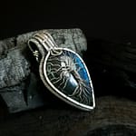 Tree of Life - Blue Labradorite & Silver wire pendant