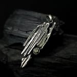 Basanos - Silver & Tourmaline Organic Pendant