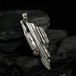 Basanos - Silver & Tourmaline Organic Pendant