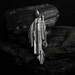 Basanos - Silver & Tourmaline Organic Pendant