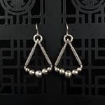 Delta - Silver Earrings