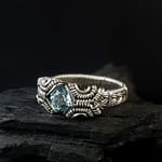 Blue Topaz & Silver Ring