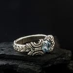 Blue Topaz & Silver Ring