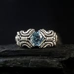 Blue Topaz & Silver Ring