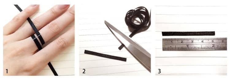 Ring size guide string