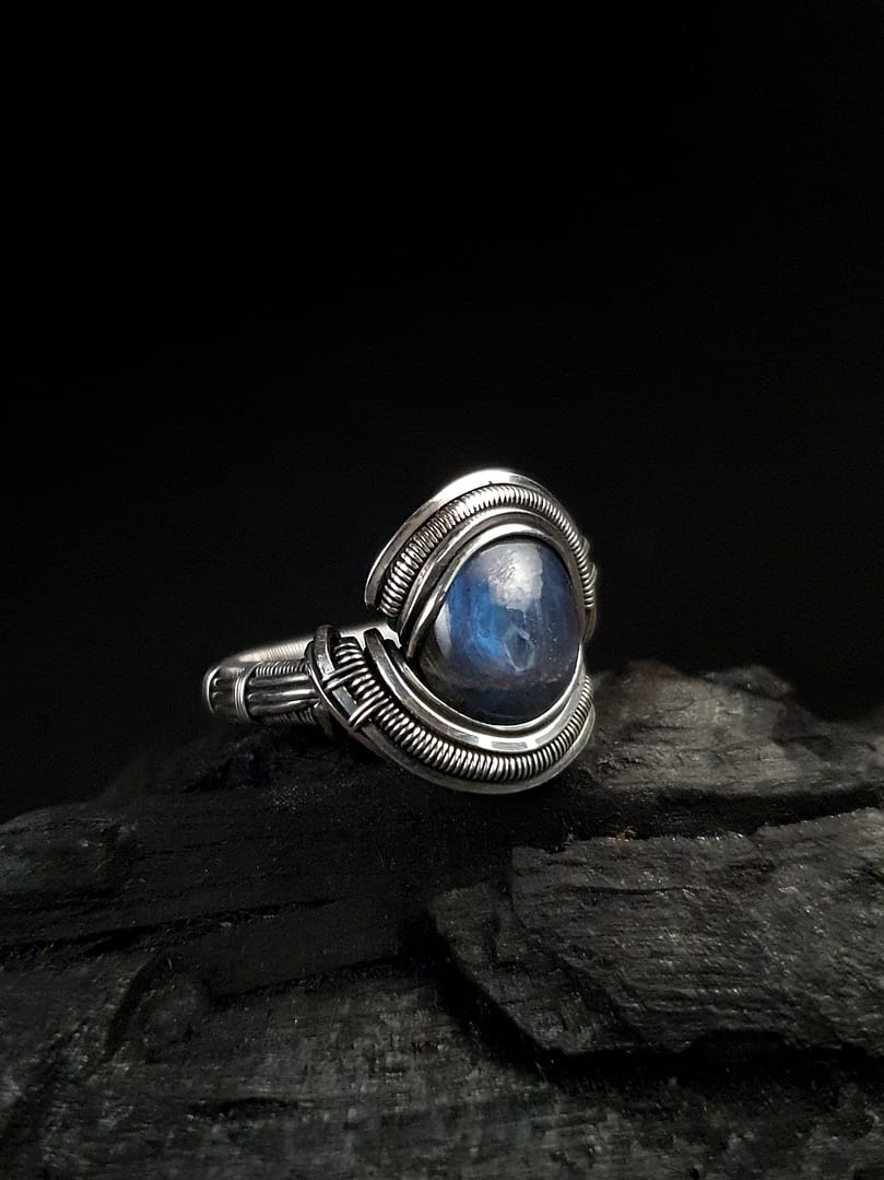 Blue Labradorite & Silver Ring