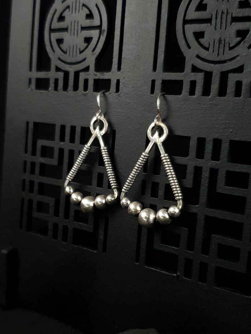 Delta - Silver Earrings