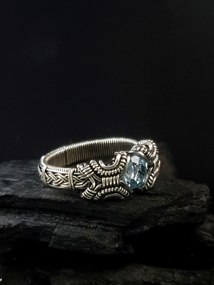 Blue Topaz & Silver Ring
